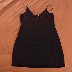 Divided Black Sparkle Mini Dress